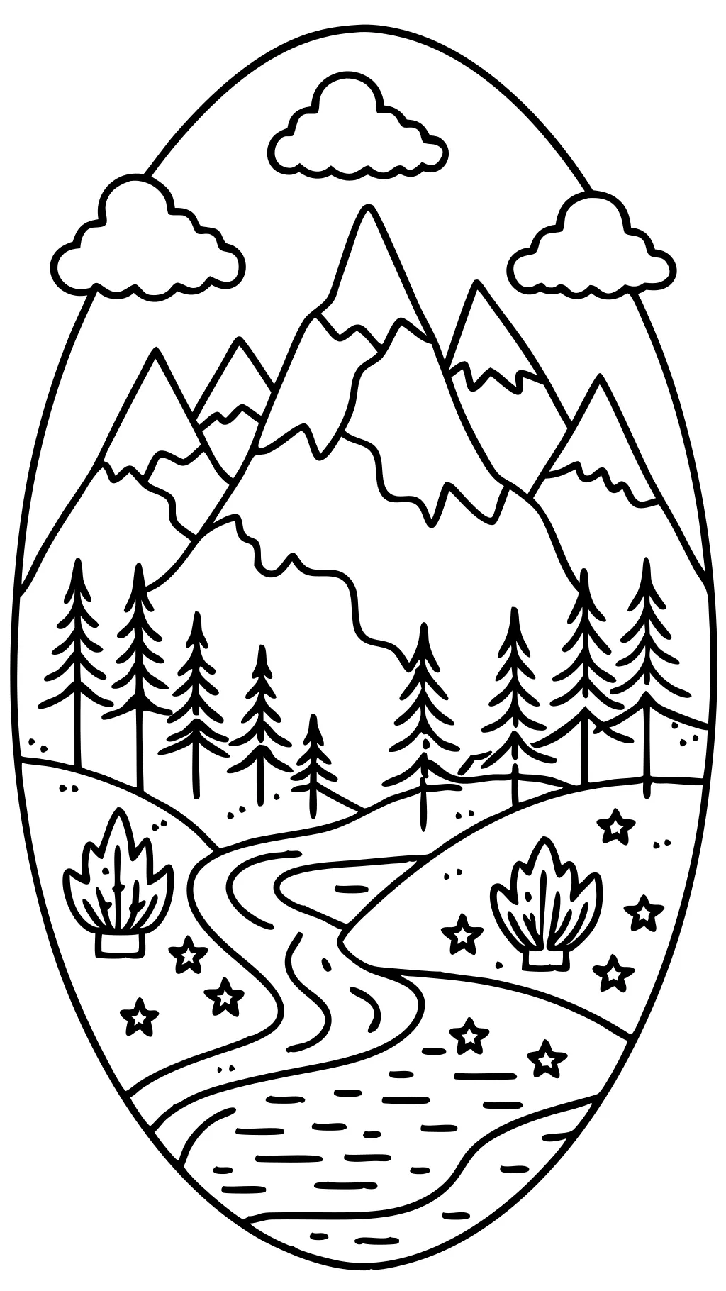 coloring pages landscapes